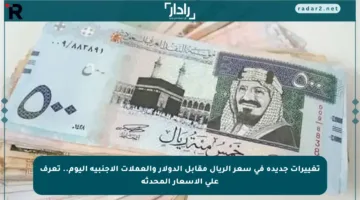 تغييرات جديدة في سعر الريال مقابل الدولار والعملات الأجنبية اليوم.. تعرف على الأسعار المحدثة
